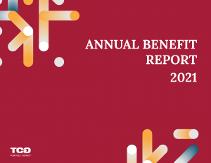 Cover of TCG's 2021 Annual Benefit Report